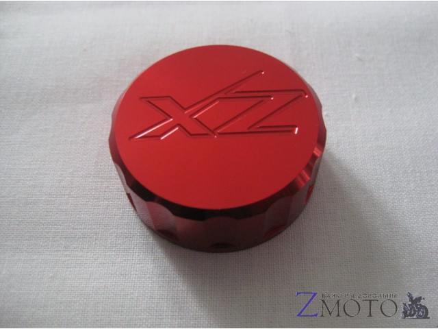 Крышка тормозного бачка скутера круглая 35 мм красная ZX